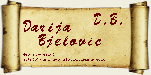 Darija Bjelović vizit kartica